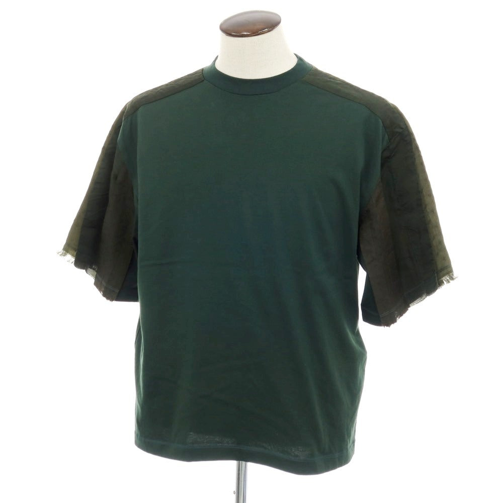 【中古】【未使用】トーガ TOGA VIRILIS コットン×キュプラ クルーネック 半袖Ｔシャツ グリーン【サイズ46】【 状態ランクS 】【 メンズ 】
