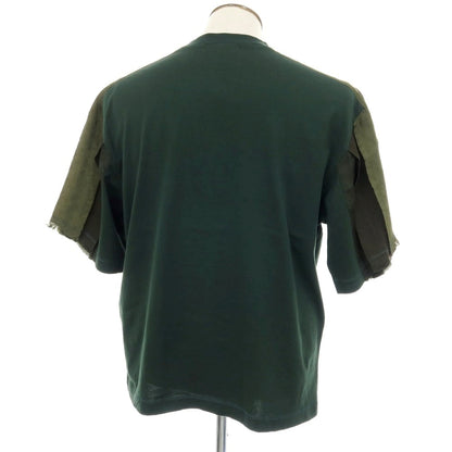 【中古】【未使用】トーガ TOGA VIRILIS コットン×キュプラ クルーネック 半袖Ｔシャツ グリーン【サイズ46】【 状態ランクS 】【 メンズ 】
