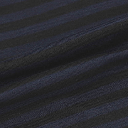 【SALE30%OFF/返品不可】【中古】ルトロワ Letroyes コットン ボーダー クルーネック 7分袖ポケットTシャツ ネイビーxブラック【 サイズM 】【 状態ランクB 】【 メンズ 】
