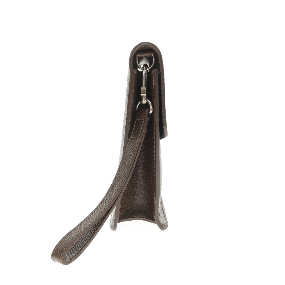 【中古】ルイ ヴィトン LOUIS VUITTON タイガ ベライア レザー クラッチバッグ ダークブラウン【 状態ランクB 】【 メンズ 】