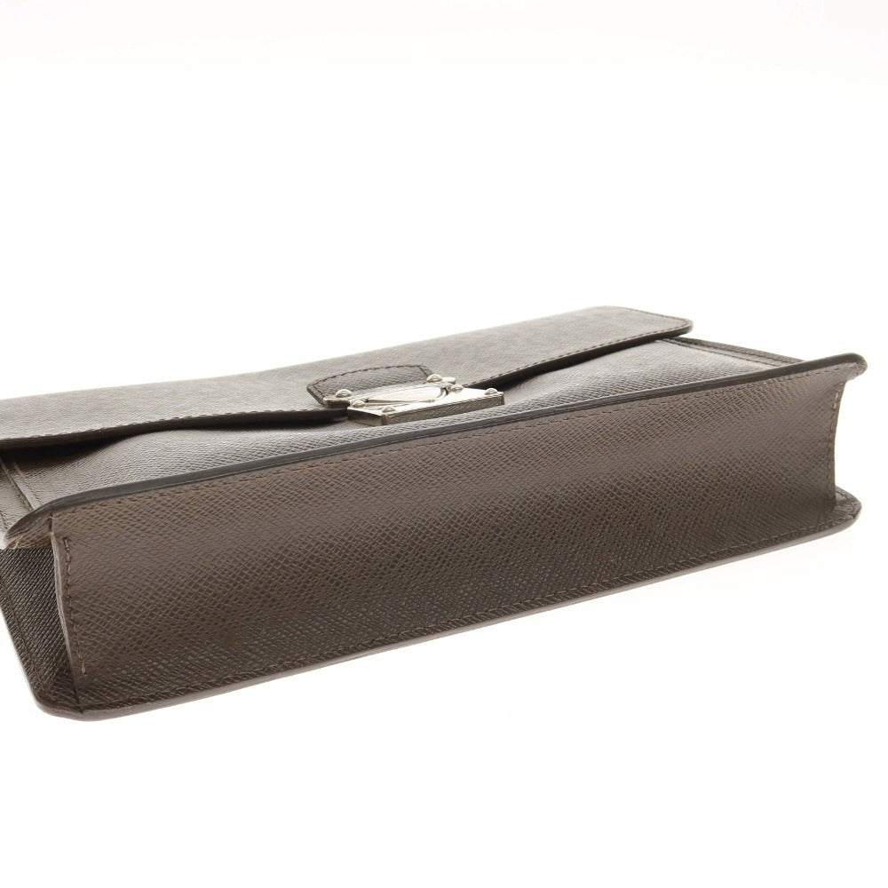 【中古】ルイ ヴィトン LOUIS VUITTON タイガ ベライア レザー クラッチバッグ ダークブラウン【 状態ランクB 】【 メンズ 】
