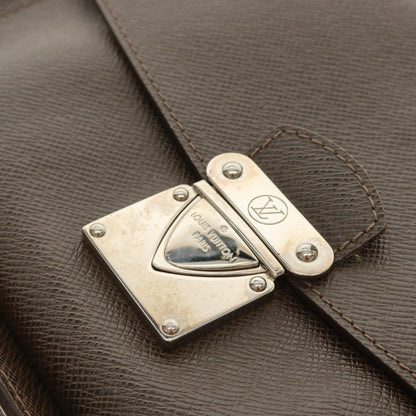 【中古】ルイ ヴィトン LOUIS VUITTON タイガ ベライア レザー クラッチバッグ ダークブラウン【 状態ランクB 】【 メンズ 】