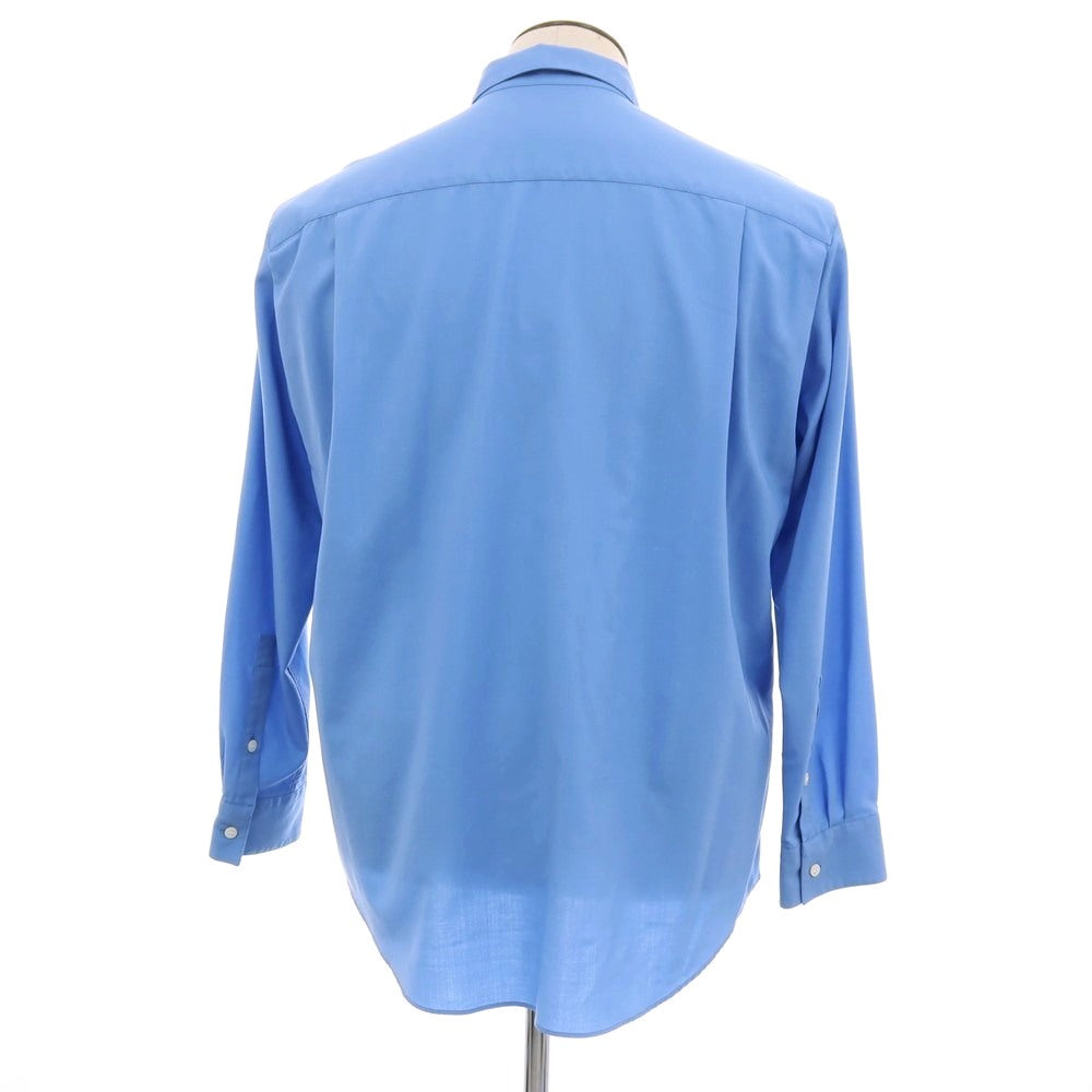 【中古】オーバーコート OVERCOAT ウール レギュラーカラー カジュアルシャツ ライトブルー【サイズ表記なし（XL位）】【 状態ランクC 】【 メンズ 】