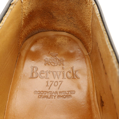 【中古】バーウィック BERWICK 2428 レザー ドレスシューズ ブラック【サイズ7 1/2】【 状態ランクB 】【 メンズ 】