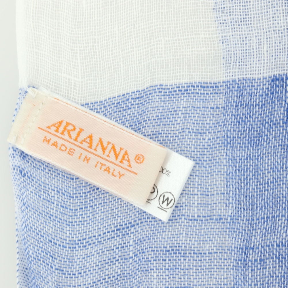 【中古】アリアンナ ARIANNA リネン ストール ブルーxホワイト【 状態ランクB 】【 メンズ 】