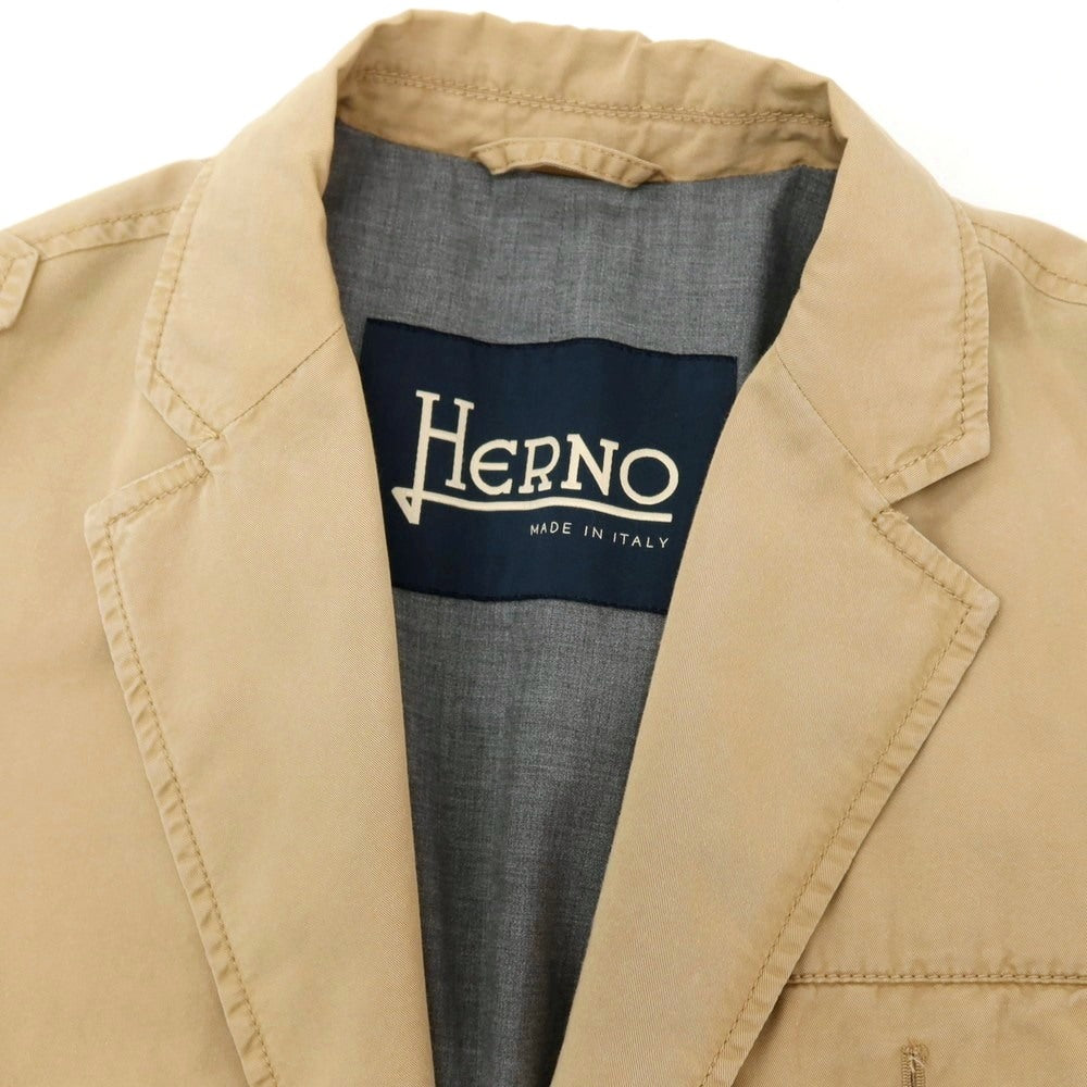 【中古】ヘルノ Herno コットンナイロン サファリジャケット カジュアルジャケット ベージュ【サイズ48】【 状態ランクC 】【 メンズ 】