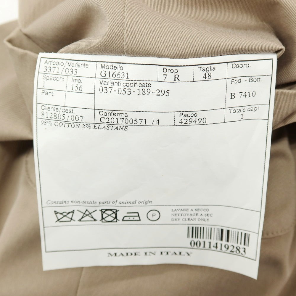 【中古】ベルベスト Belvest ストレッチ コットン 2B カジュアルジャケット ベージュ【サイズ48】【 状態ランクD 】【 メンズ 】