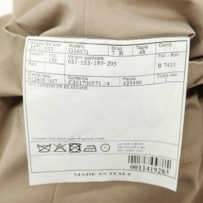 【中古】ベルベスト Belvest ストレッチ コットン 2B カジュアルジャケット ベージュ【サイズ48】【 状態ランクD 】【 メンズ 】