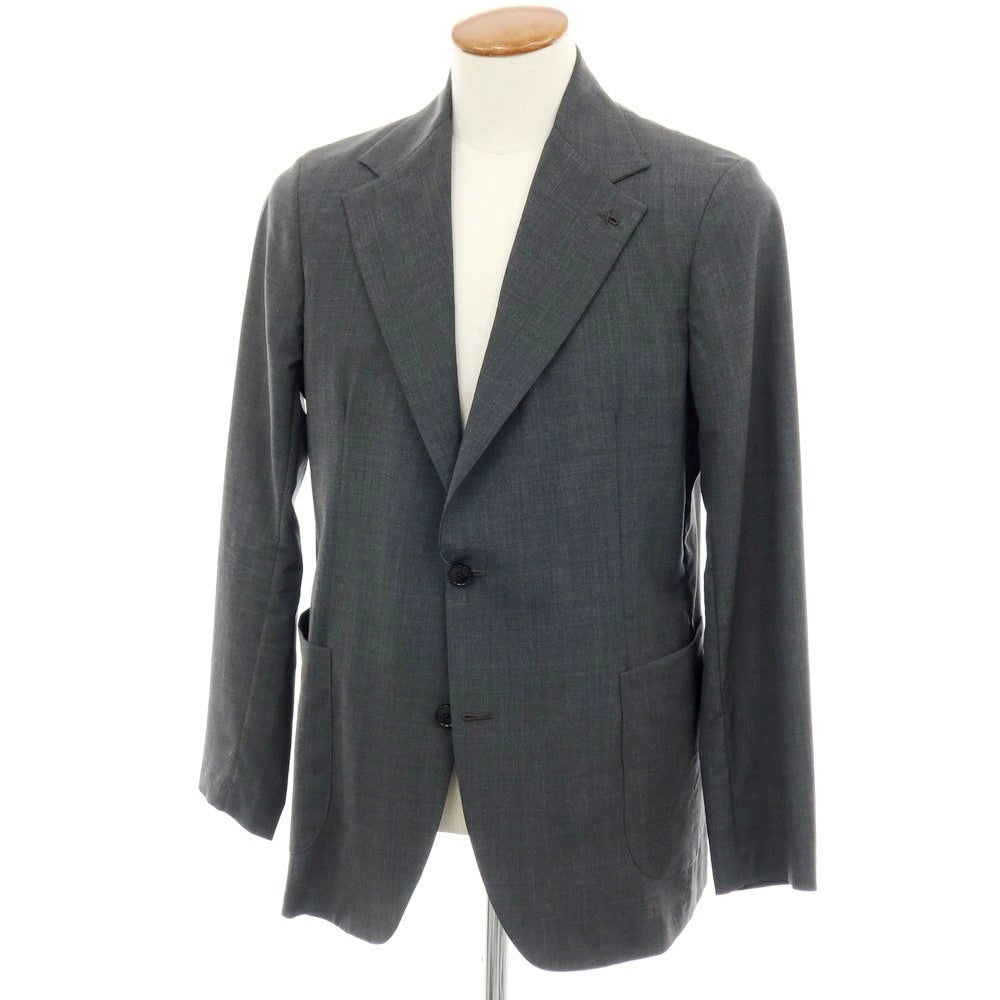 【中古】フィンジャック Finjack ウール 2B テーラードジャケット グレー【サイズ48】【 状態ランクC 】【 メンズ 】