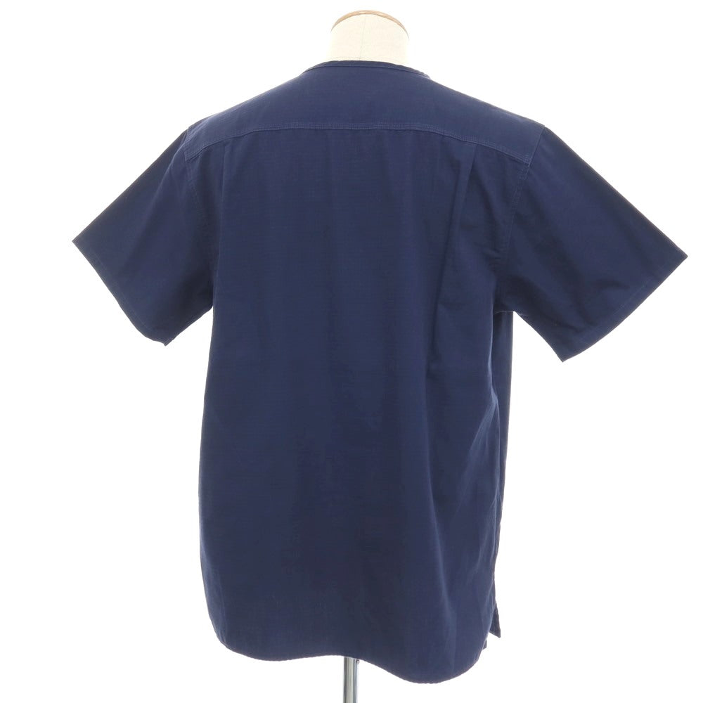 【中古】カーハート Carhartt リップストップ コットンポリエステル Vネック スクラブトップ 半袖カットソー ネイビー【サイズS】【 状態ランクB 】【 メンズ 】