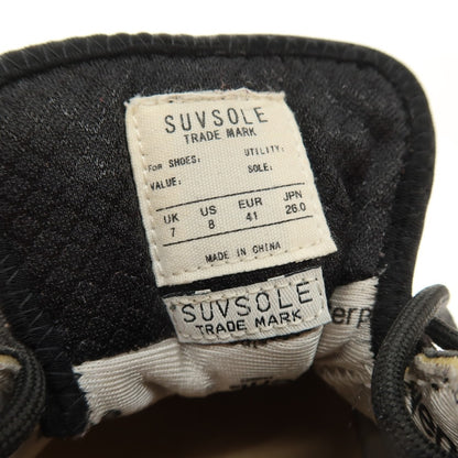【中古】イズネス is-ness 合成繊維 × SUVSOLE スニーカー ブラックxグレー【サイズ26】【 状態ランクC 】【 メンズ 】