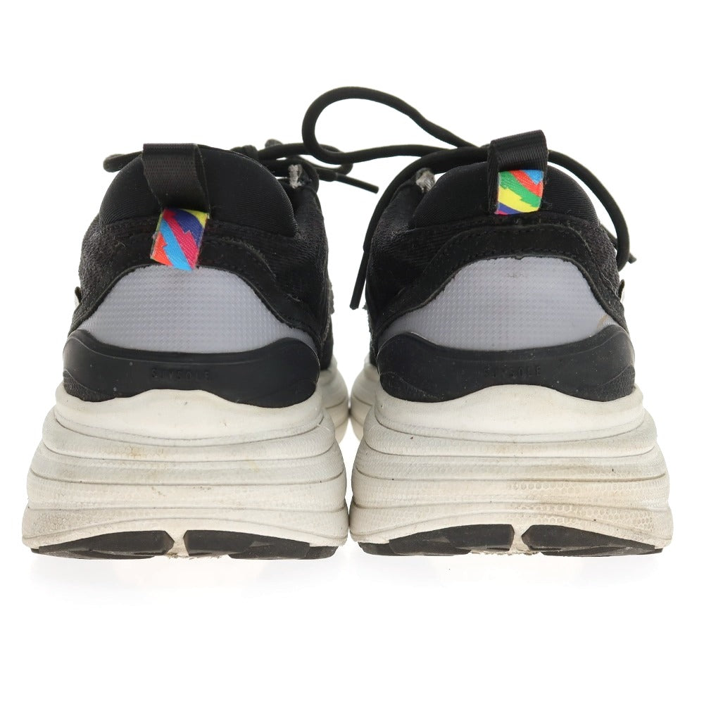 【中古】イズネス is-ness 合成繊維 × SUVSOLE スニーカー ブラックxグレー【サイズ26】【 状態ランクC 】【 メンズ 】