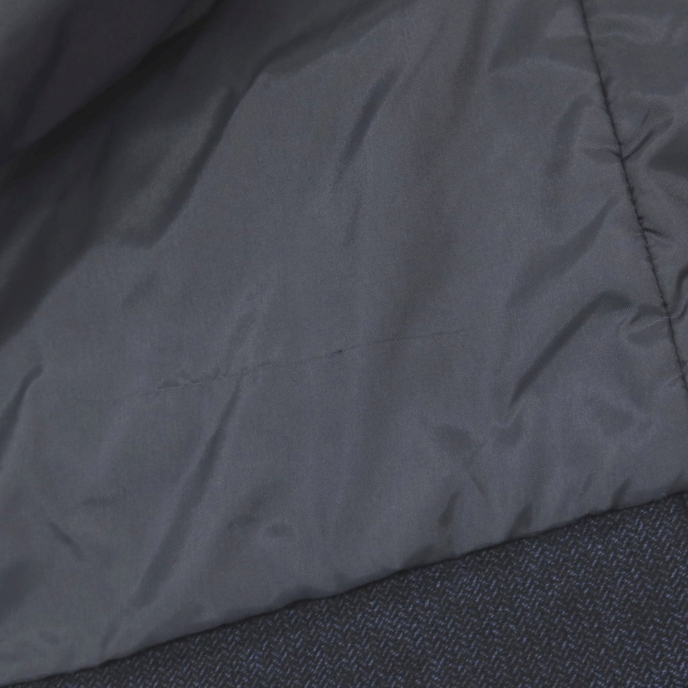 【中古】ヘルノ Herno ウールコットン ヘリンボーン 中綿入り ベルテッド ステンカラーコート ネイビーxブラック【サイズ44】【 状態ランクD 】【 メンズ 】