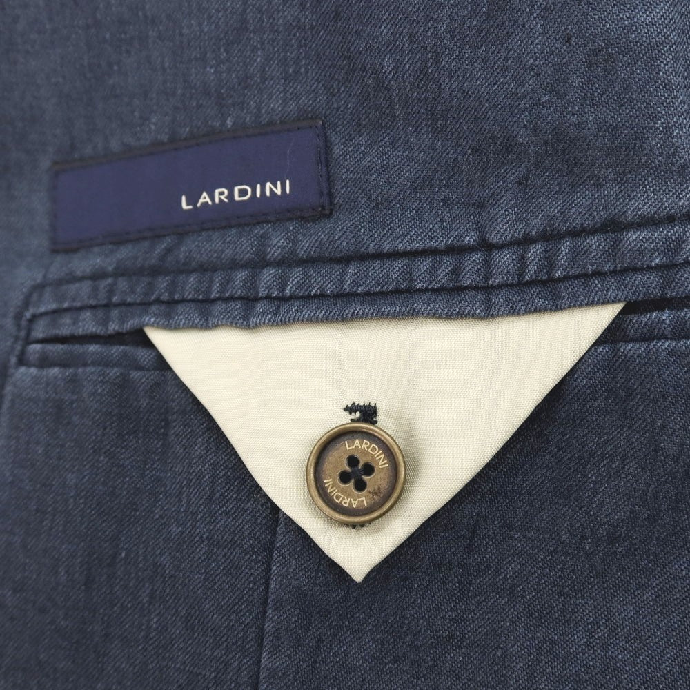 【中古】ラルディーニ LARDINI リネン 3B カジュアルジャケット ネイビー【サイズ46】【 状態ランクC 】【 メンズ 】