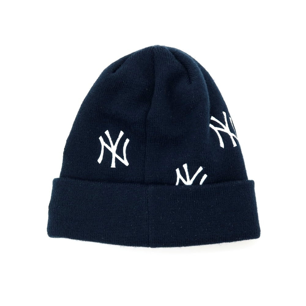 【中古】ニューエラ NEW ERA アクリル New York Yankees ロゴ ニットキャップ 帽子 ネイビー【 状態ランクB 】【 メンズ 】