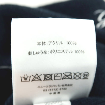 【中古】ニューエラ NEW ERA アクリル New York Yankees ロゴ ニットキャップ 帽子 ネイビー【 状態ランクB 】【 メンズ 】