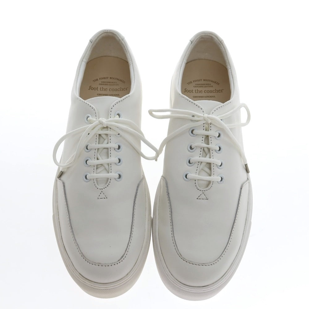 【中古】フットザコーチャー foot the coacher FTC2334016 レザー スニーカー ホワイト【サイズ7】【 状態ランクA 】【 メンズ 】
