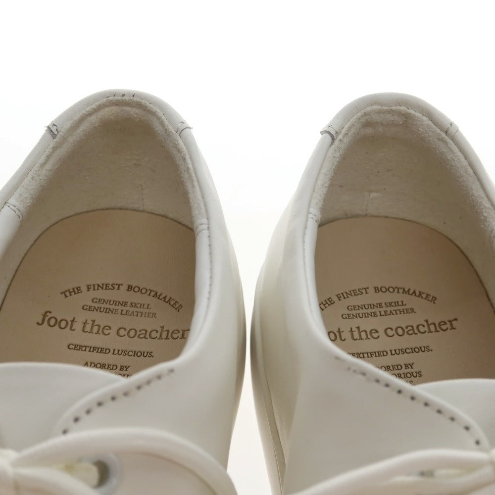 【中古】フットザコーチャー foot the coacher FTC2334016 レザー スニーカー ホワイト【サイズ7】【 状態ランクA 】【 メンズ 】