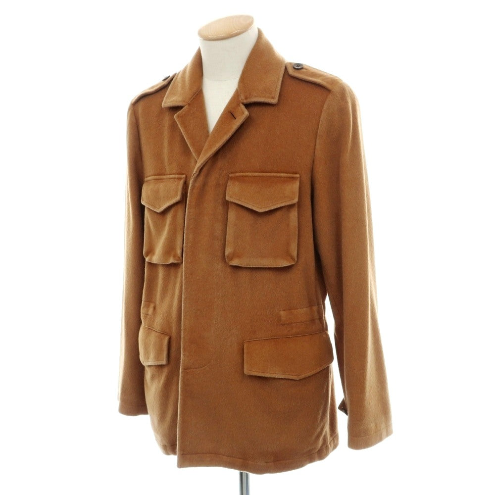 【中古】ボリオリ BOGLIOLI カシミヤウール サファリジャケット キャメルブラウン【サイズ44】【 状態ランクB 】【 メンズ 】