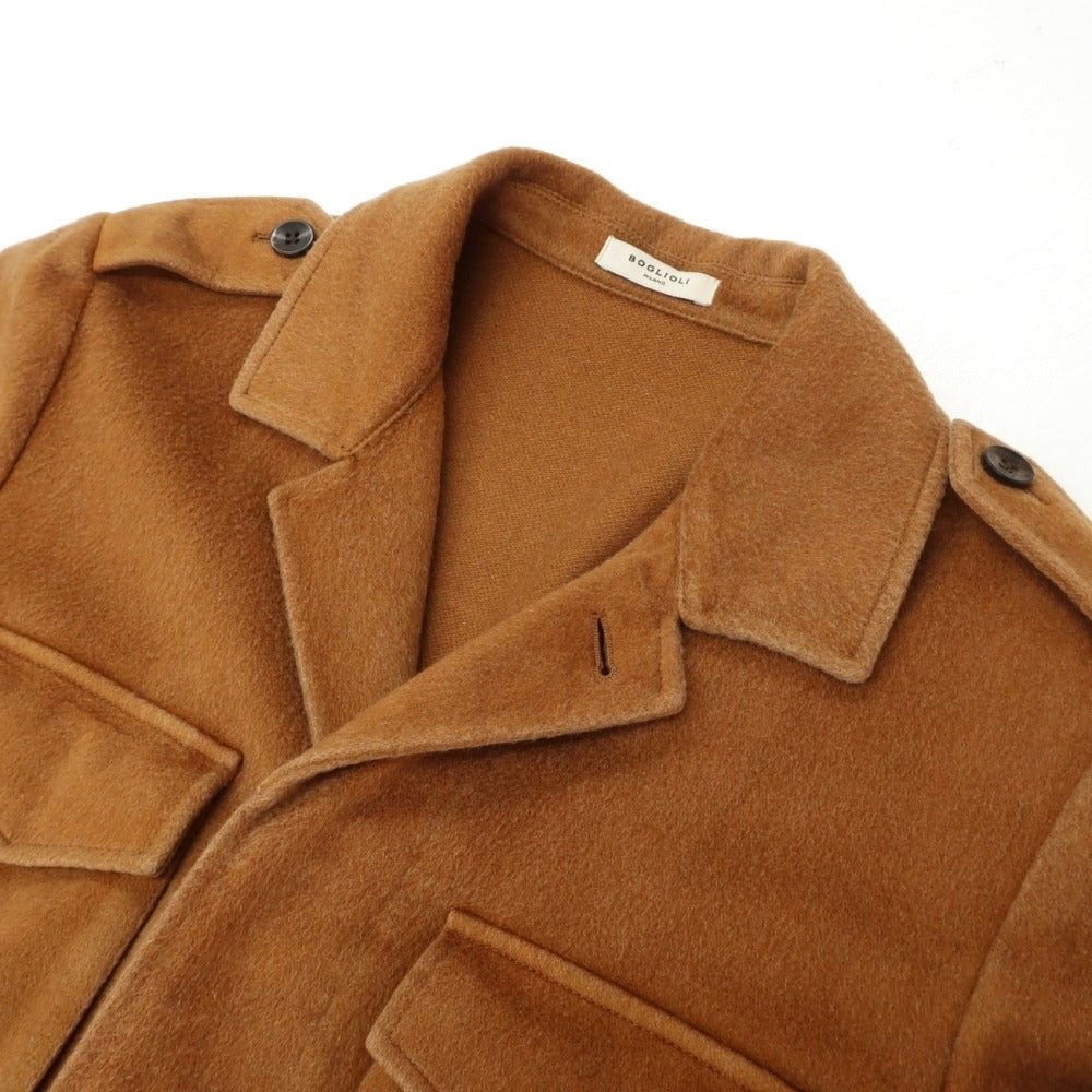 【中古】ボリオリ BOGLIOLI カシミヤウール サファリジャケット キャメルブラウン【サイズ44】【 状態ランクB 】【 メンズ 】
