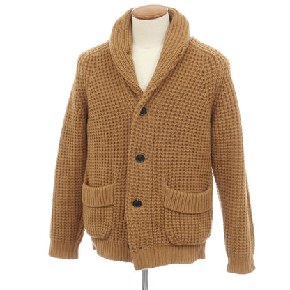 【中古】トゥモローランド TOMORROWLAND tricot ウールカシミヤ ワッフル編み ショールカラー ニット カーディガン ライトブラウン【サイズM】【 状態ランクB 】【 メンズ 】