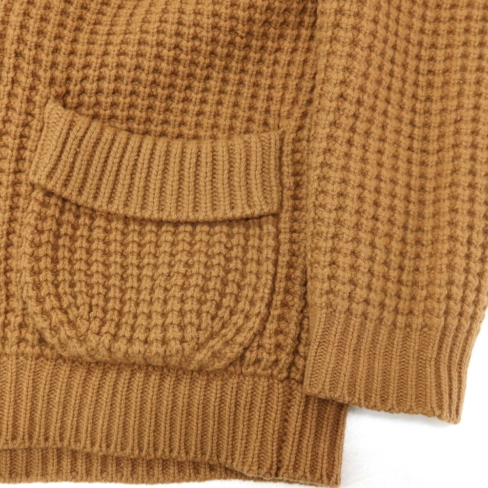 【中古】トゥモローランド TOMORROWLAND tricot ウールカシミヤ ワッフル編み ショールカラー ニット カーディガン ライトブラウン【サイズM】【 状態ランクB 】【 メンズ 】