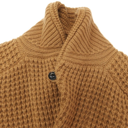 【中古】トゥモローランド TOMORROWLAND tricot ウールカシミヤ ワッフル編み ショールカラー ニット カーディガン ライトブラウン【サイズM】【 状態ランクB 】【 メンズ 】
