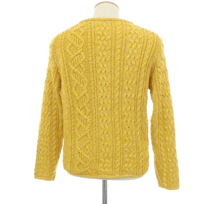 【中古】トゥモローランド TOMORROWLAND tricot ウール ケーブル編み クルーネック プルオーバーニット イエローxオレンジ【サイズS】【 状態ランクB 】【 メンズ 】
