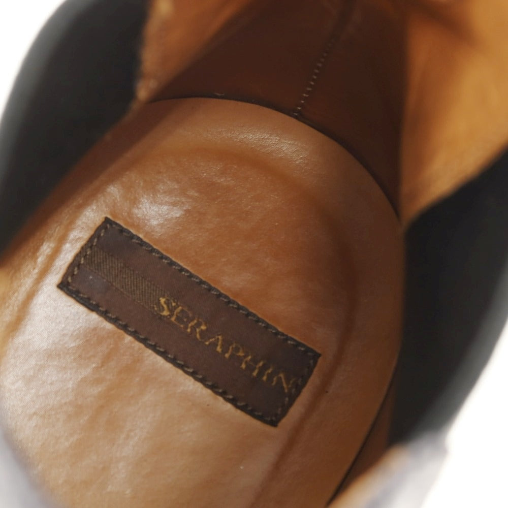 【中古】セラファン SERAPHIN レザー サイドゴアブーツ ネイビー【サイズ40】【 状態ランクC 】【 メンズ 】