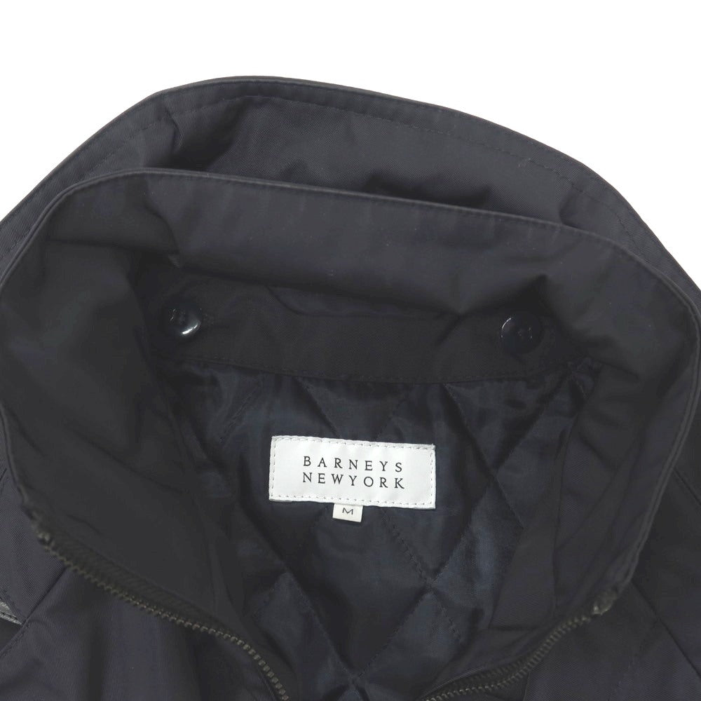 【中古】バーニーズニューヨーク BARNEYS NEWYORK ポリエステル 中綿入りライナー付き レイヤード トレンチコート ネイビー【サイズM】【 状態ランクB 】【 メンズ 】