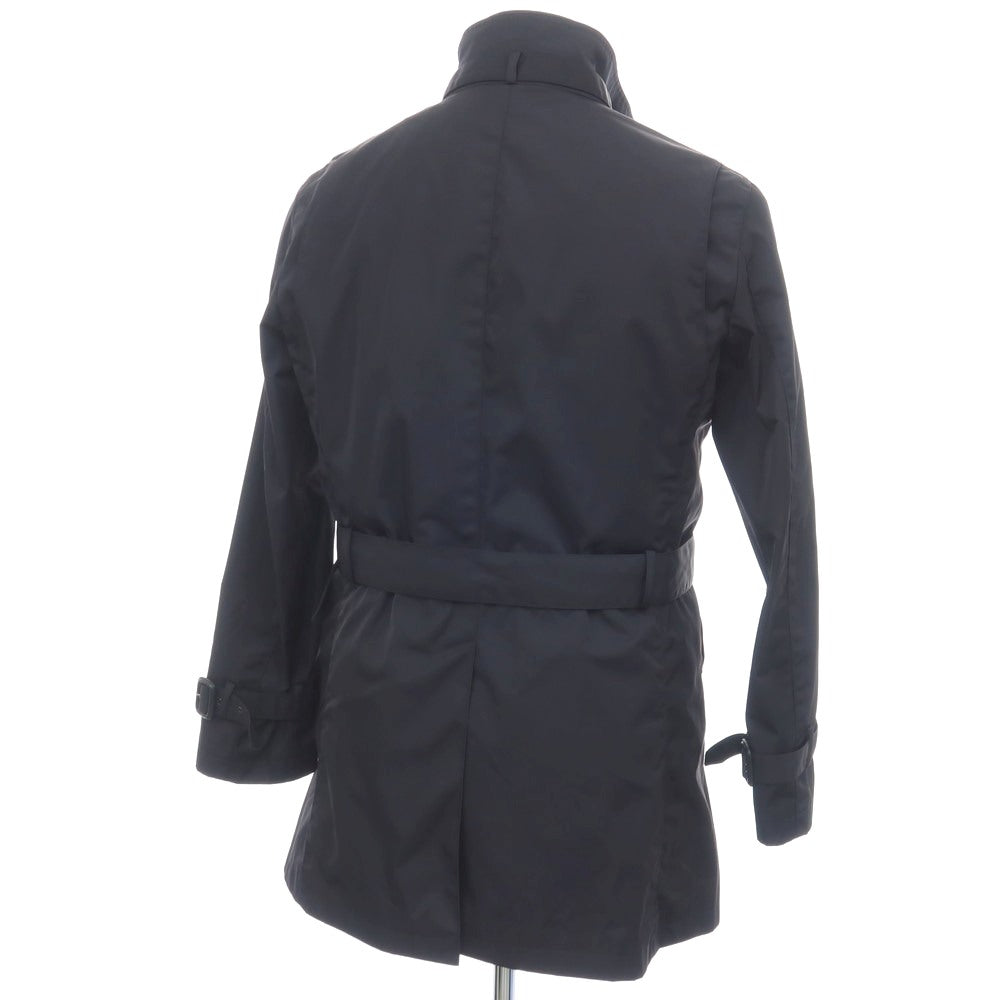 【中古】バーニーズニューヨーク BARNEYS NEWYORK ポリエステル 中綿入りライナー付き レイヤード トレンチコート ネイビー【サイズM】【 状態ランクB 】【 メンズ 】