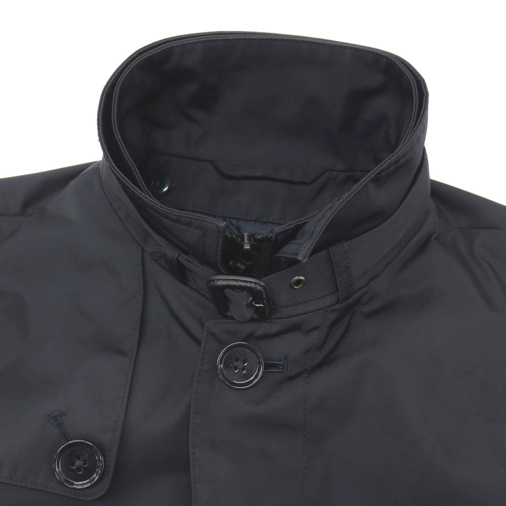 【中古】バーニーズニューヨーク BARNEYS NEWYORK ポリエステル 中綿入りライナー付き レイヤード トレンチコート ネイビー【サイズM】【 状態ランクB 】【 メンズ 】
