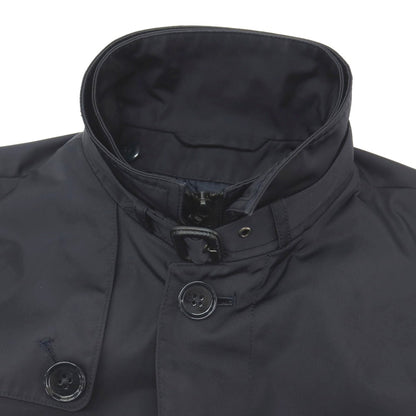 【中古】バーニーズニューヨーク BARNEYS NEWYORK ポリエステル 中綿入りライナー付き レイヤード トレンチコート ネイビー【サイズM】【 状態ランクB 】【 メンズ 】