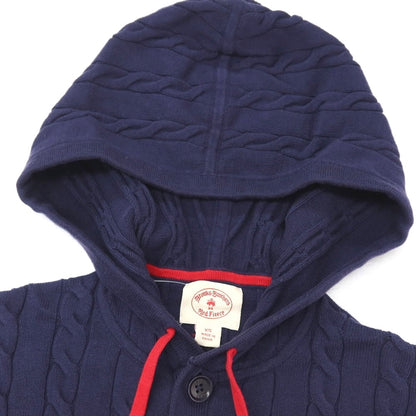 【SALE30%OFF/返品不可】【中古】ブルックスブラザーズ Brooks Brothers コットン ケーブル編み プルオーバー ニットパーカー パープルネイビー【 サイズXS 】【 状態ランクB 】【 メンズ 】