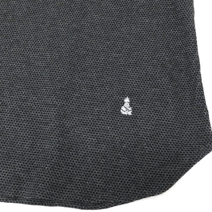 【SALE30%OFF/返品不可】【中古】ギローバー GUY ROVER コットン ハニカム ホリゾンタルカラー 半袖ポロシャツ グレーxブラック【 サイズS 】【 状態ランクA 】【 メンズ 】