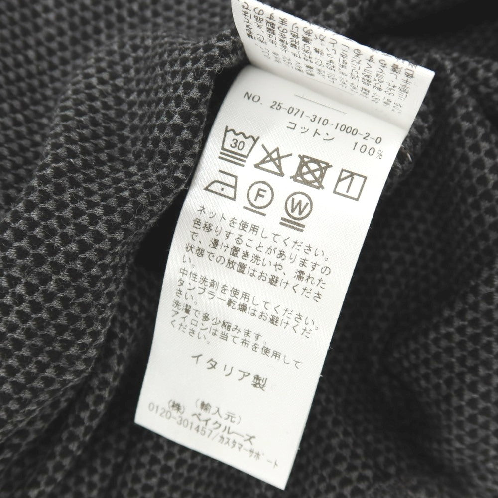 【SALE30%OFF/返品不可】【中古】ギローバー GUY ROVER コットン ハニカム ホリゾンタルカラー 半袖ポロシャツ グレーxブラック【 サイズS 】【 状態ランクA 】【 メンズ 】