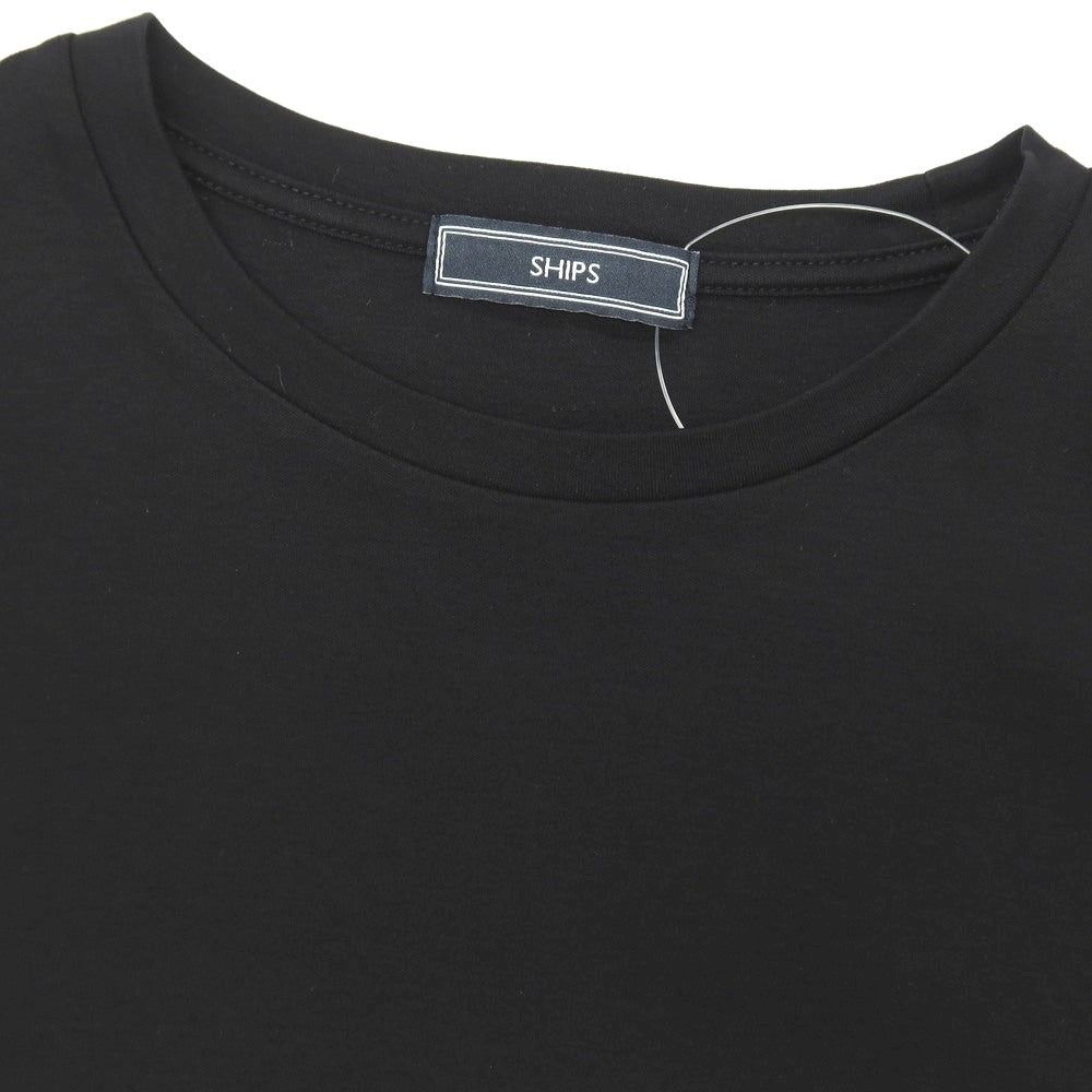 【SALE30%OFF/返品不可】【中古】シップス SHIPS コットン クルーネック 長袖Ｔシャツ ブラック【 サイズS 】【 状態ランクA 】【 メンズ 】
