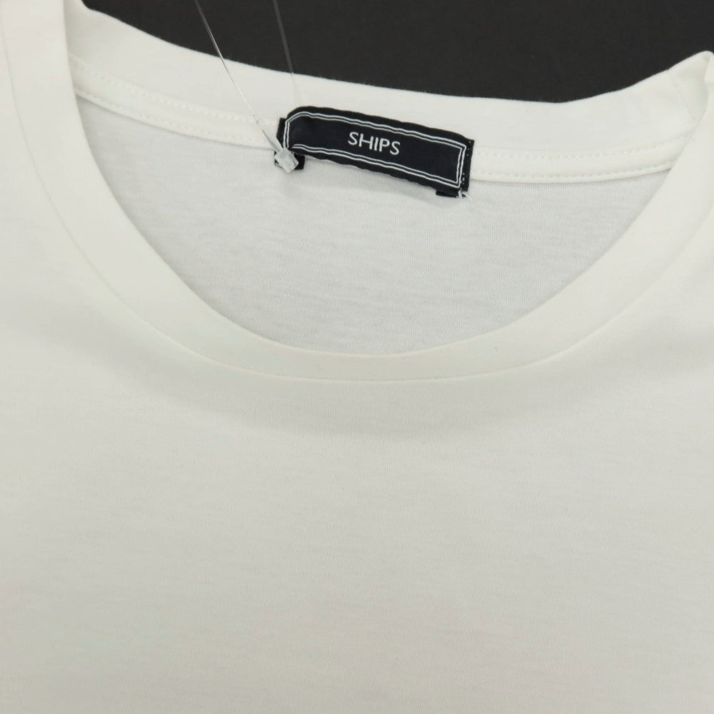 【SALE30%OFF/返品不可】【中古】シップス SHIPS コットン クルーネック 半袖Ｔシャツ ホワイト【 サイズS 】【 状態ランクB 】【 メンズ 】