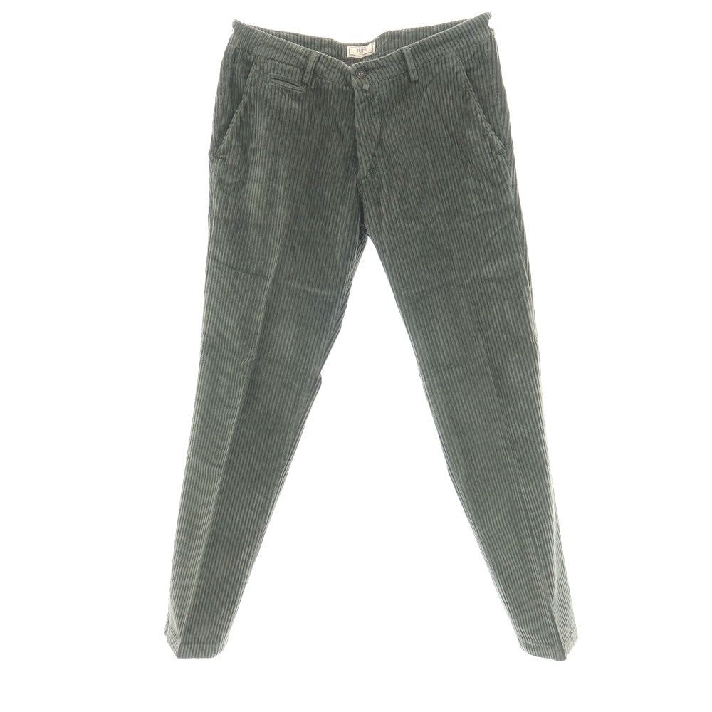 【中古】ブリリア1949 BRIGLIA 1949 ストレッチ コットン 太畝 コーデュロイパンツ グリーン系【サイズ46】【 状態ランクB 】【 メンズ 】