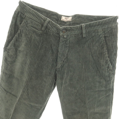 【中古】ブリリア1949 BRIGLIA 1949 ストレッチ コットン 太畝 コーデュロイパンツ グリーン系【サイズ46】【 状態ランクB 】【 メンズ 】
