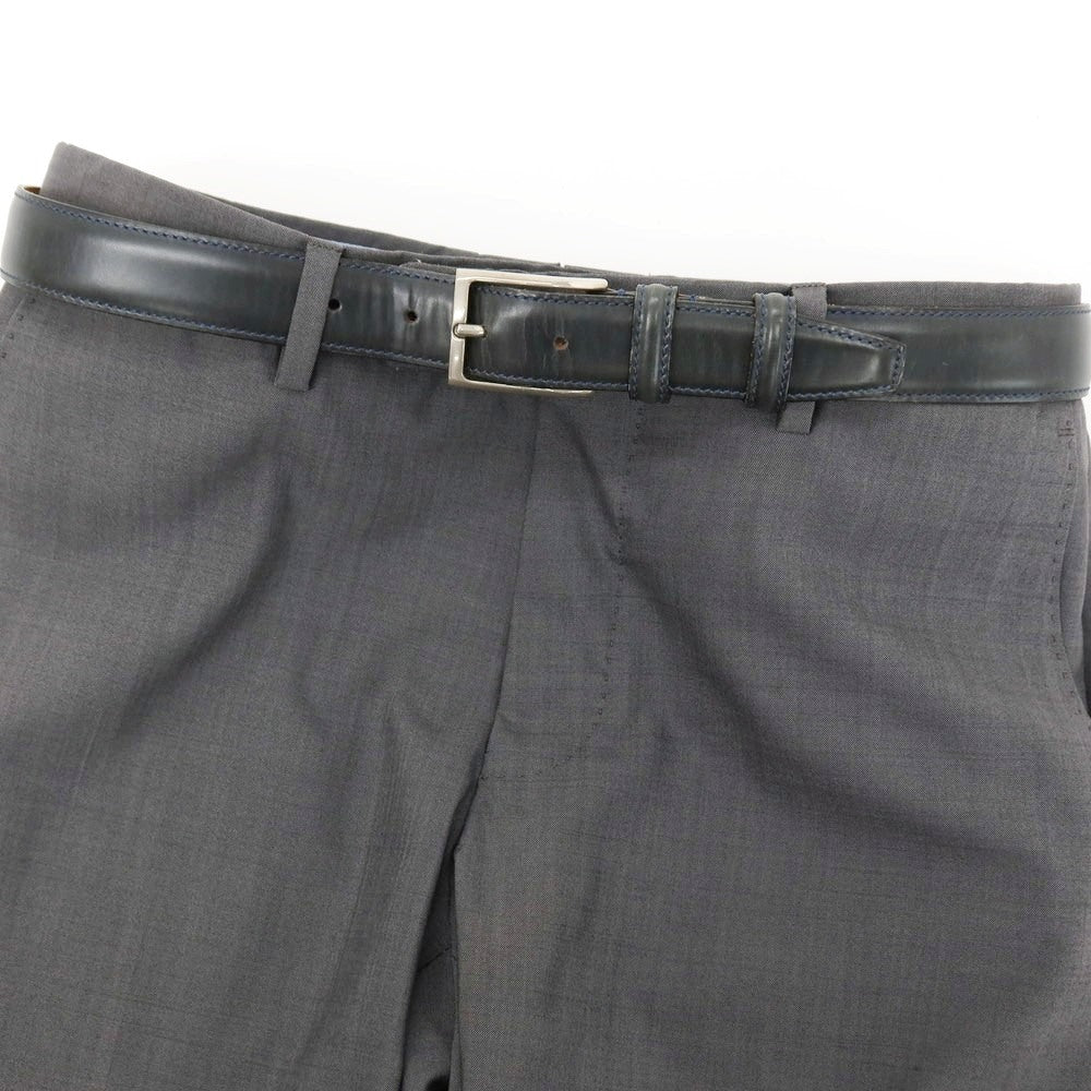 【中古】フェリージ Felisi 699/6 レザー ベルト ネイビーxシルバー【サイズ80】【 状態ランクC 】【 メンズ 】
