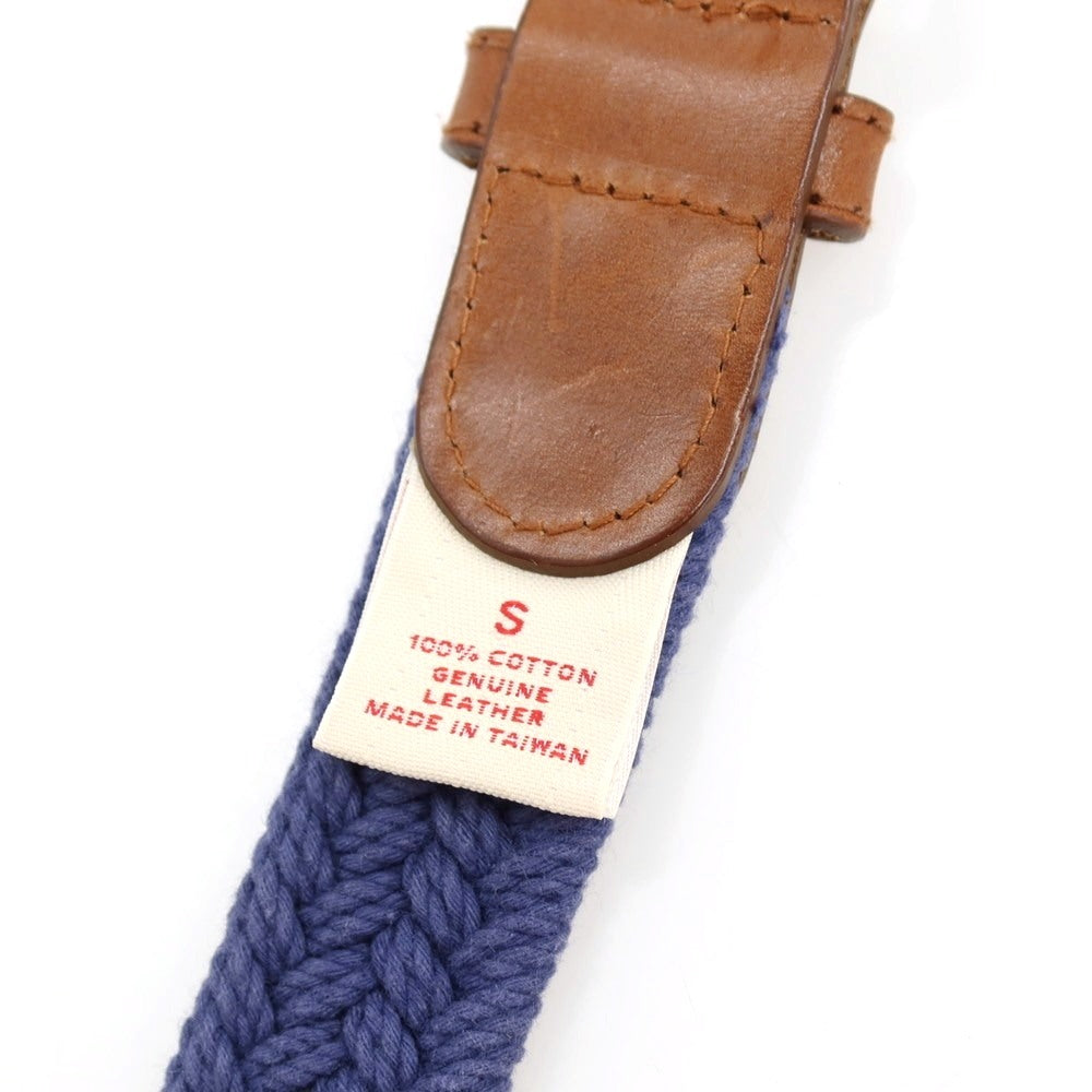 【中古】ブルックス ブラザーズ レッド フリース Brooks Brothers Red Fleece コットン×レザー メッシュベルト ライトネイビー【サイズS】【 状態ランクB 】【 メンズ 】
