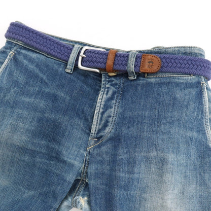 【中古】ブルックス ブラザーズ レッド フリース Brooks Brothers Red Fleece コットン×レザー メッシュベルト ライトネイビー【サイズS】【 状態ランクB 】【 メンズ 】
