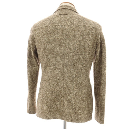 【中古】ティージャケット T-JACKET ポリエステルウールアクリル ダブル6B カジュアルジャケット ベージュ【サイズM】【 状態ランクC 】【 メンズ 】