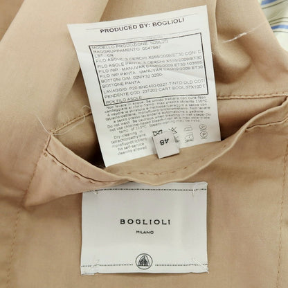 【中古】ボリオリ BOGLIOLI K.JACKET ストレッチ コットン 3つボタンスーツ ベージュ【サイズ48】【 状態ランクD 】【 メンズ 】