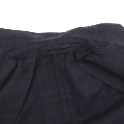【中古】ラルディーニ LARDINI ウール チェック 3つボタンスーツ ダークネイビーxネイビー【サイズ46】【 状態ランクD 】【 メンズ 】
