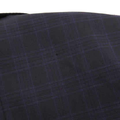 【中古】ラルディーニ LARDINI ウール チェック 3つボタンスーツ ダークネイビーxネイビー【サイズ46】【 状態ランクD 】【 メンズ 】