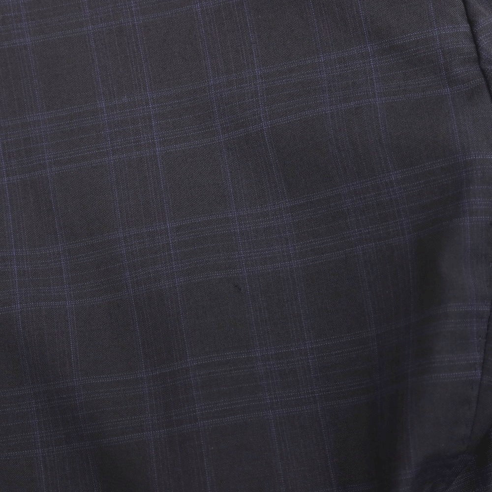 【中古】ラルディーニ LARDINI ウール チェック 3つボタンスーツ ダークネイビーxネイビー【サイズ46】【 状態ランクD 】【 メンズ 】