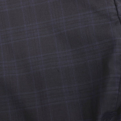 【中古】ラルディーニ LARDINI ウール チェック 3つボタンスーツ ダークネイビーxネイビー【サイズ46】【 状態ランクD 】【 メンズ 】