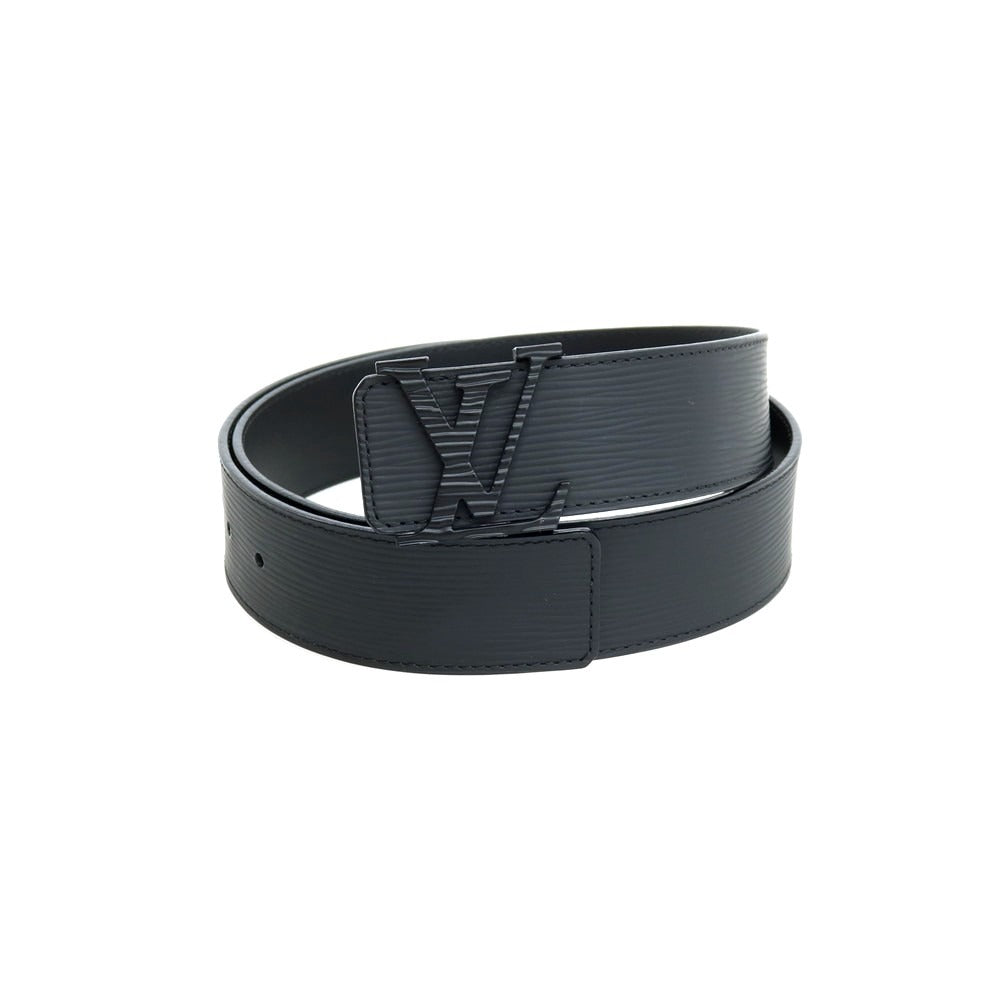 【中古】ルイ ヴィトン LOUIS VUITTON サンチュール・LVイニシャル エピ カーフレザー ベルト ブラック【サイズ90/36】【 状態ランクB 】【 メンズ 】